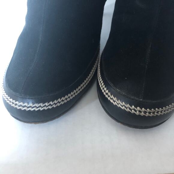 Christian Dior CD Suede Ankle Booties Black 37.5 - Picture 15 of 15